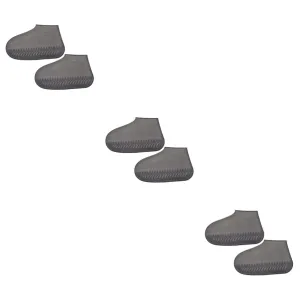 3 Pairs Waterproof Shoe Covers Rain Shoes for Women Waterproof Rain Shoe Covers Shoes Cover Shoe Protector Non Shoe Covers Rubber Shoe Covers Water Proof Rain Boots Women's/659