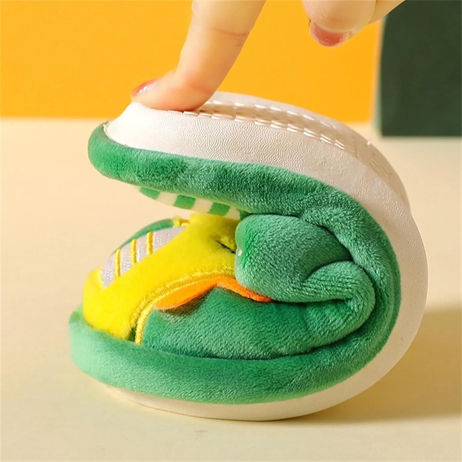 5-13Y Girls Boys Home Slippers Warm Dinosaur House Slippers Slip On Kids Comfort Cute Plush Winter Shoes