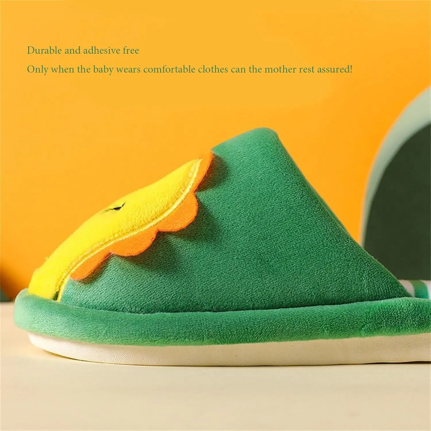 5-13Y Girls Boys Home Slippers Warm Dinosaur House Slippers Slip On Kids Comfort Cute Plush Winter Shoes