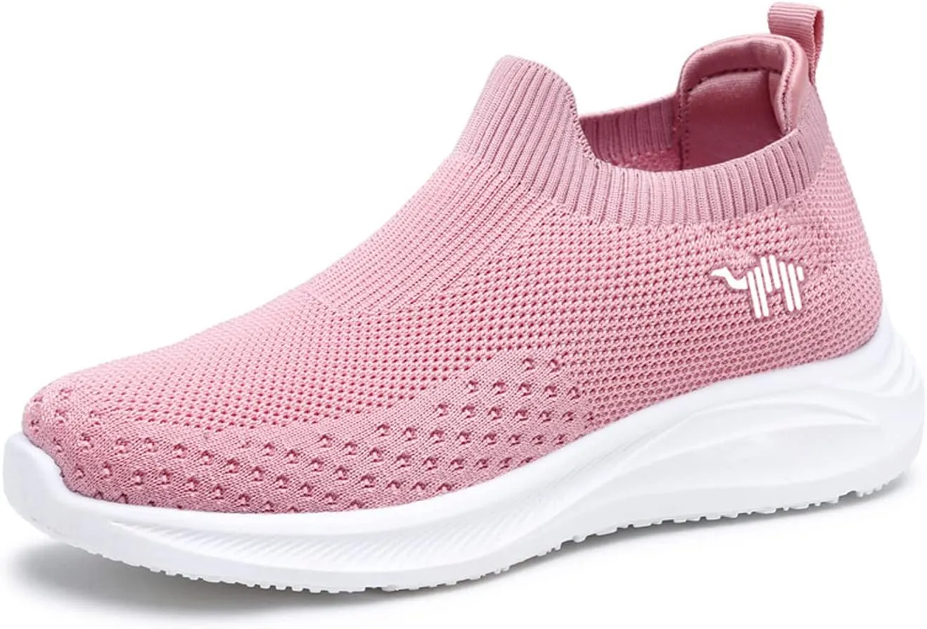 AngryMonkey Women Breathable Orthopedic Sneakers Slip On Walking Shoes,Comfort Mesh Non-Slip Lightweight Cushion Diabetic Shoes Slip On Sneakers