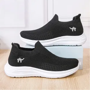 AngryMonkey Women Breathable Orthopedic Sneakers Slip On Walking Shoes,Comfort Mesh Non-Slip Lightweight Cushion Diabetic Shoes Slip On Sneakers