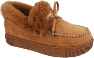 Ankle Boots For Women Comfy Casual Slip-on Warm Loafers Shoes Fur-Lined Comfortable Lightweight Winter Snow Boots
