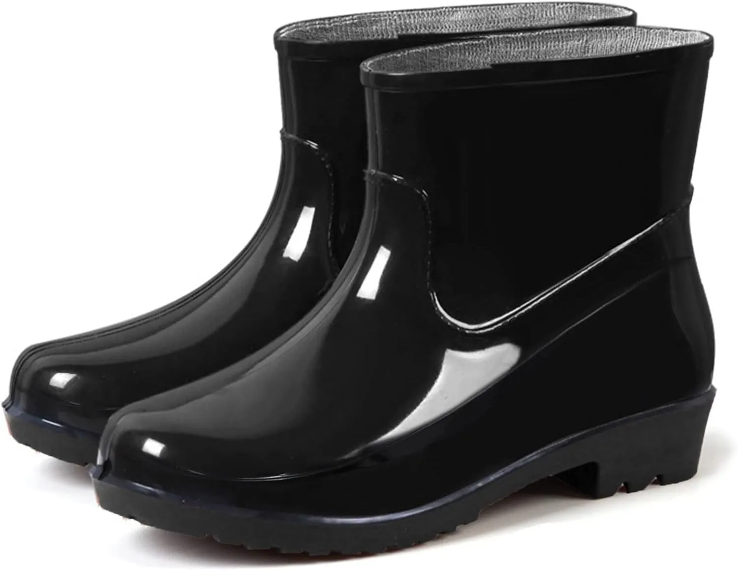 Ankle Rain Boots for Women, Women's Short Ankle Rain Boots Waterproof Wide Calf Garden Shoes Lightweight Anti-Slipping Rubber Shoes