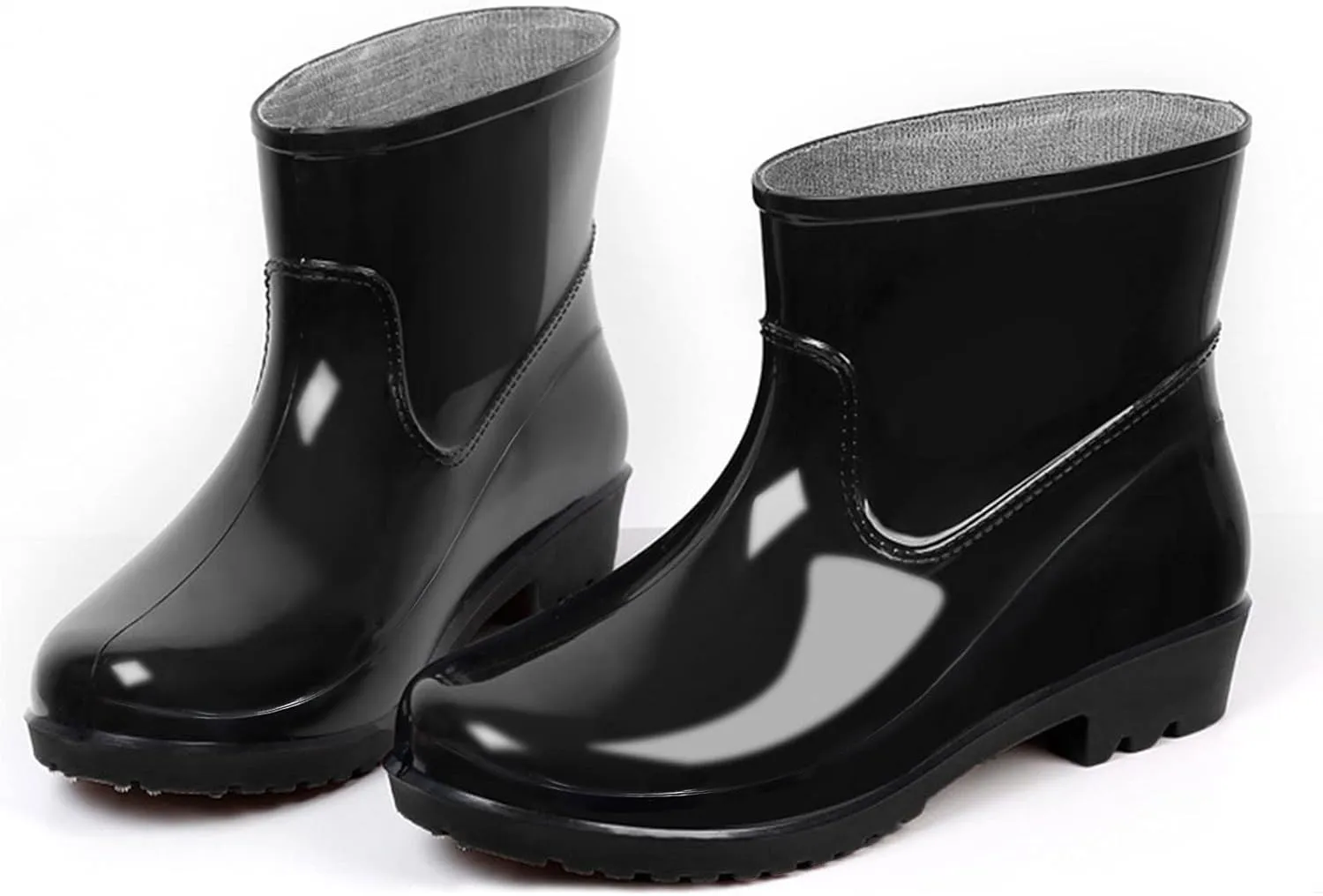 Ankle Rain Boots for Women, Women's Short Ankle Rain Boots Waterproof Wide Calf Garden Shoes Lightweight Anti-Slipping Rubber Shoes