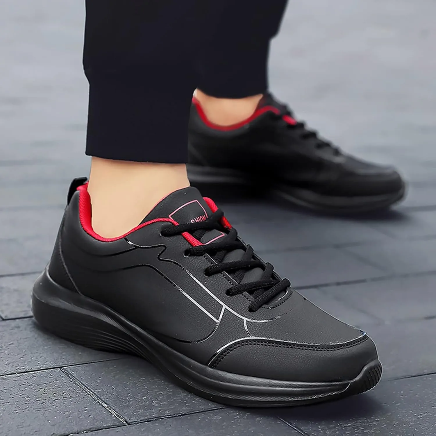 Arch Support Non Slip Minimalist Shoes for Men Recovery Air Athletic Running Tennis Shoe Non Slip Walking Shoes