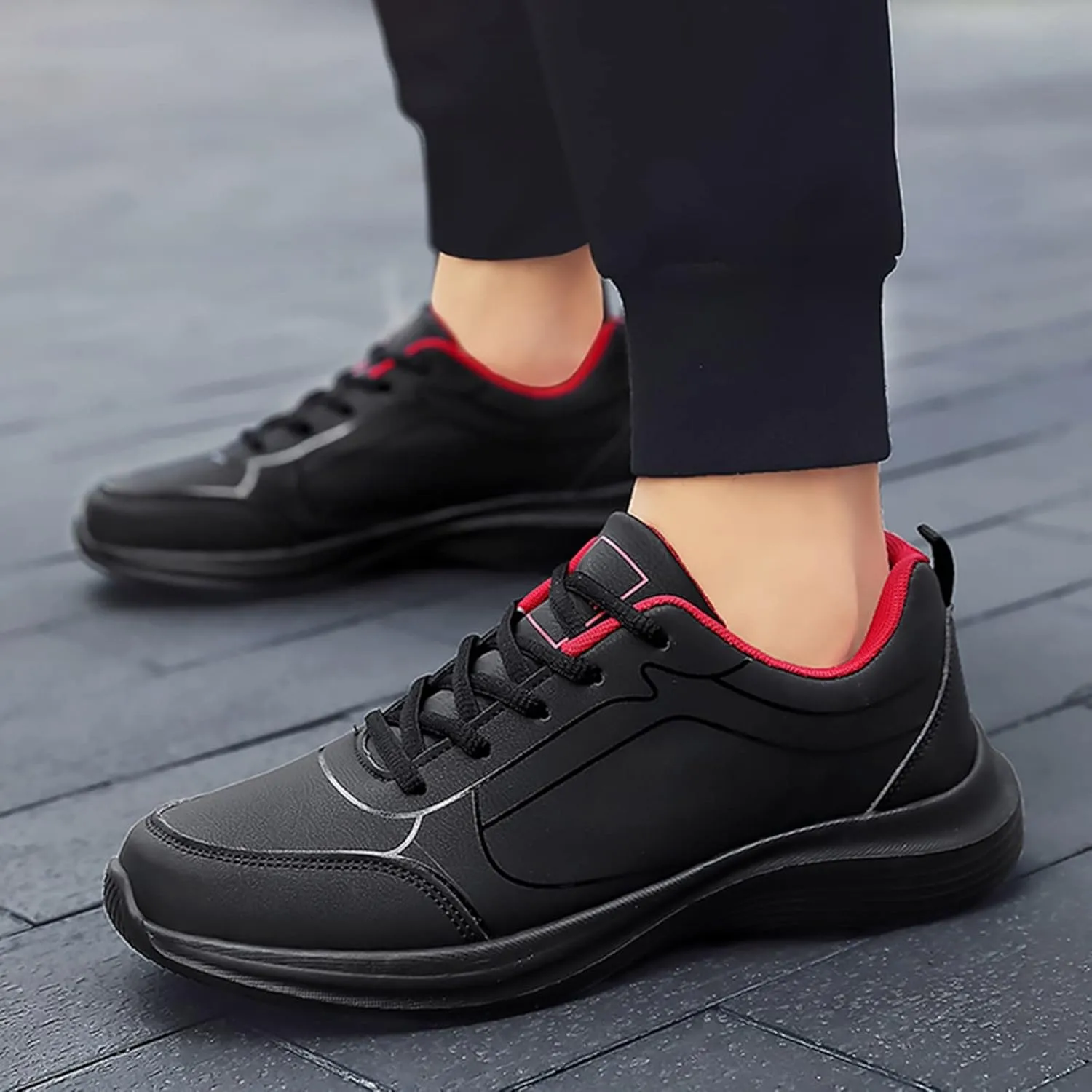 Arch Support Non Slip Minimalist Shoes for Men Recovery Air Athletic Running Tennis Shoe Non Slip Walking Shoes