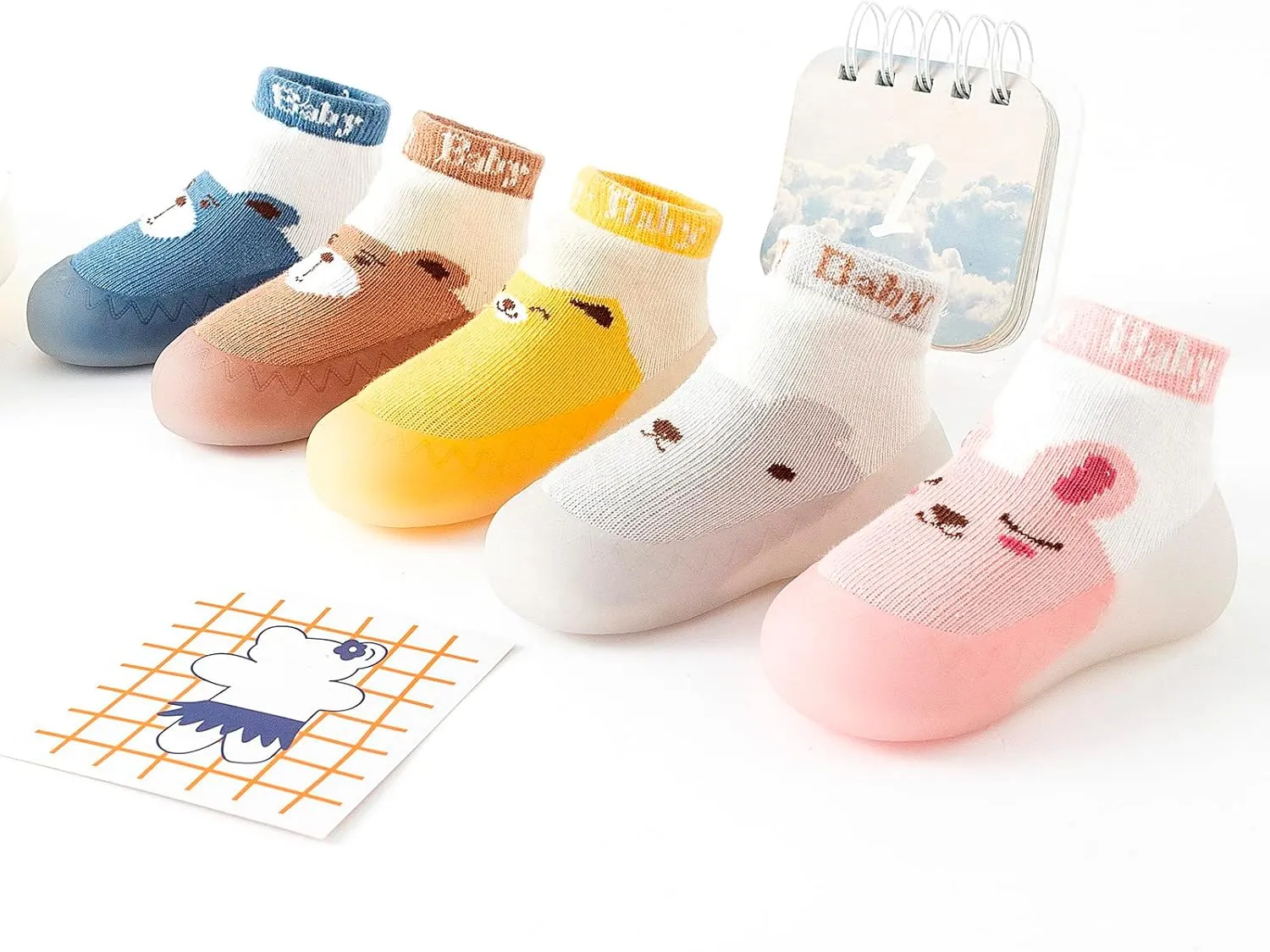 Baby Home Sneakers Girls Boys Lightweight Breathable Mesh First Walking Shoes Non Slip Soft Sole Sock Shoes