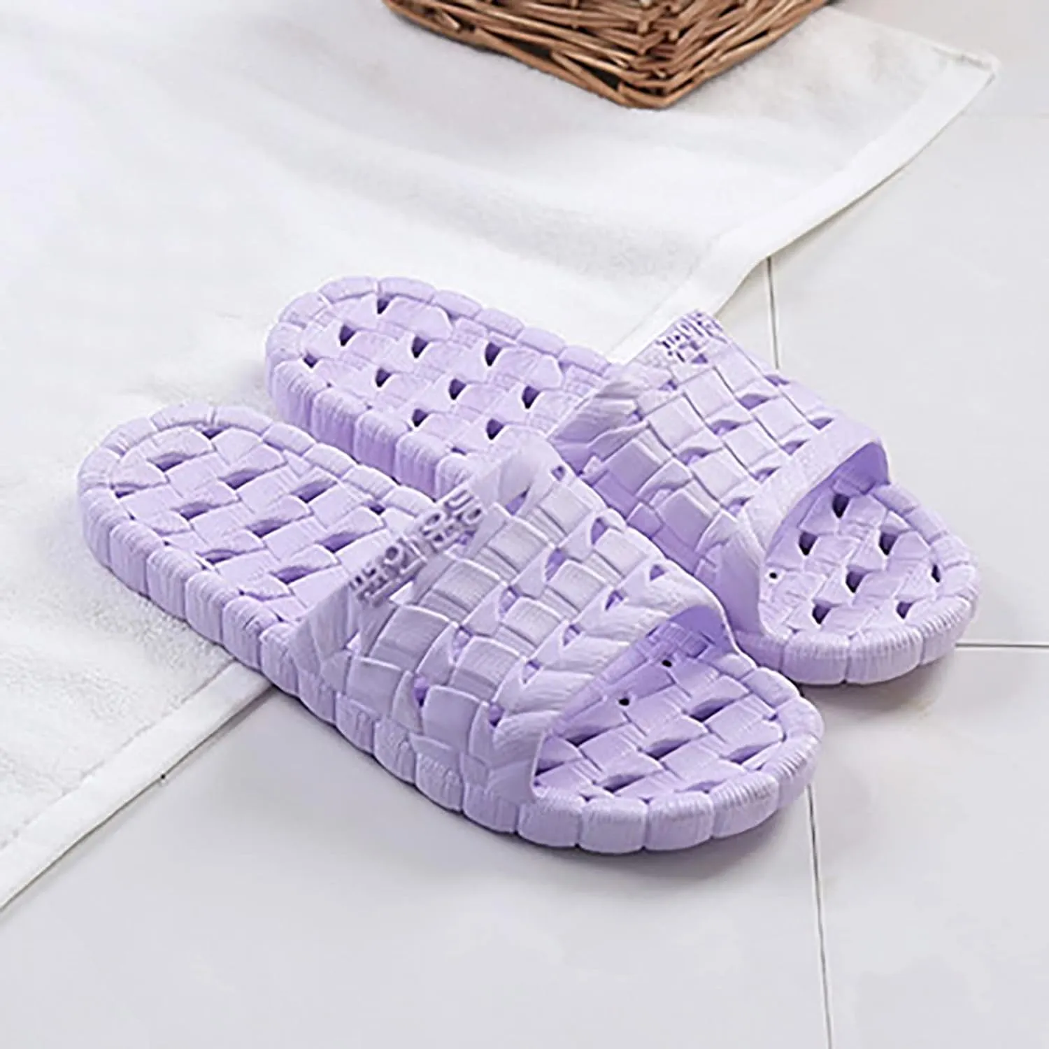 Bathroom Slippers Men Slides for Women Mens Slippers Womens Slides Lightweight Beach Bathroom