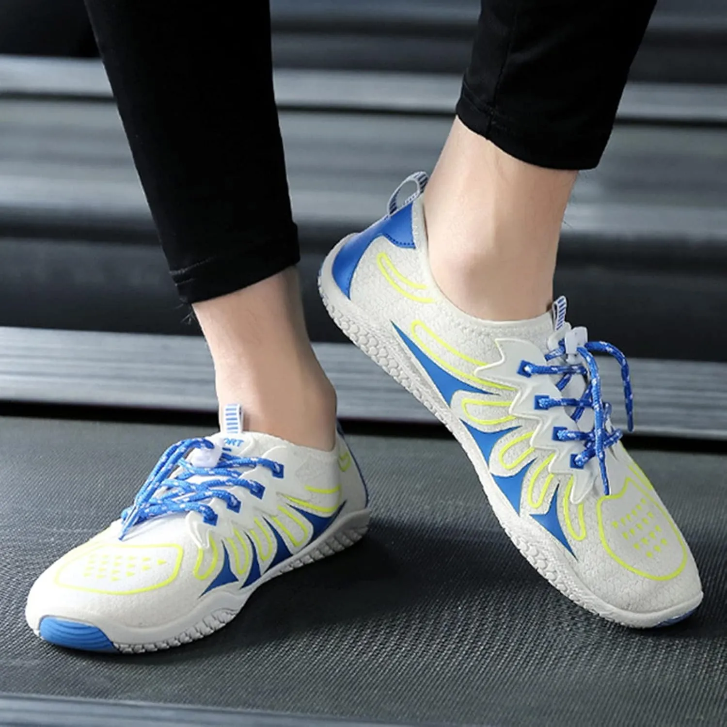 Beach Hiking Water Shoes,Quick-Dry Summer Breathable Barefoot Swim Shoes,Lightweight Slip Resistant Surf Pool Aqua Shoes,Unisex,with Draining Hole,for Cycling/Fitness/Yoga