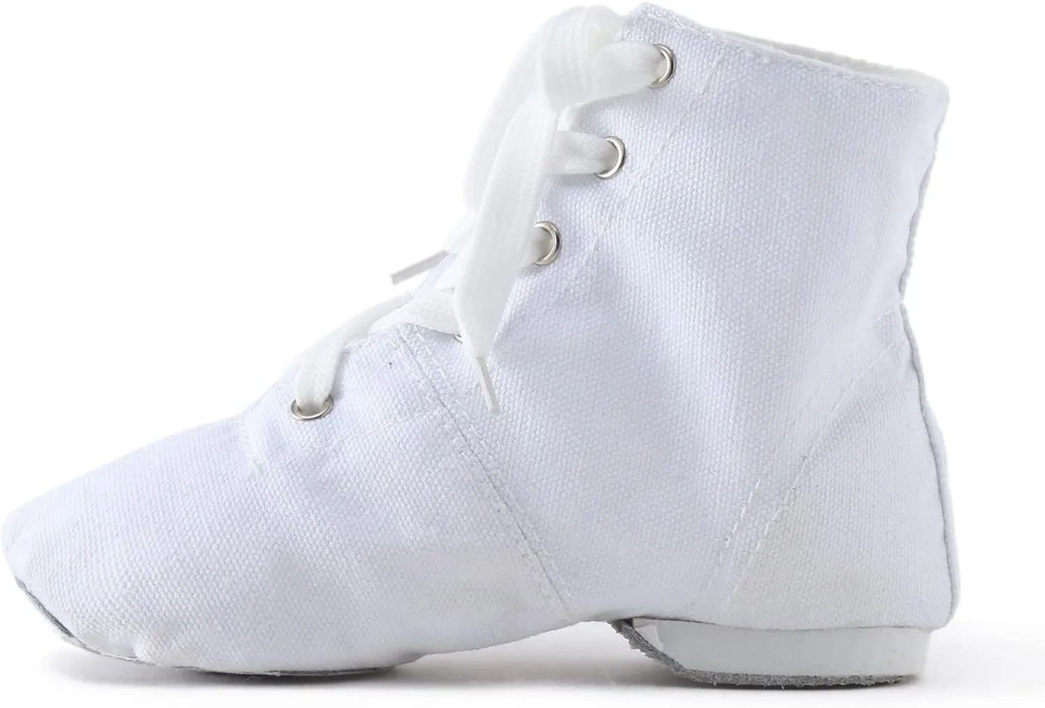 Big Girls Ballet Shoes High Top Lace up Performance Indoor Yoga Dance Shoes Girls Stretch Split Sole Canvas Shoes