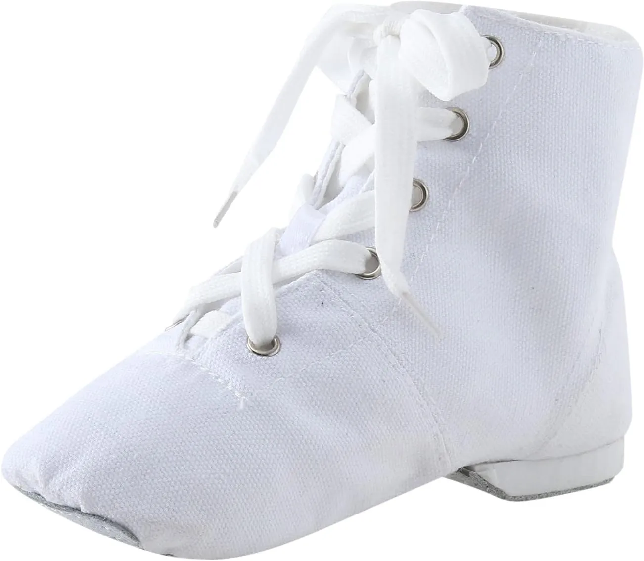 Big Girls Ballet Shoes High Top Lace up Performance Indoor Yoga Dance Shoes Girls Stretch Split Sole Canvas Shoes