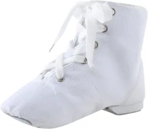 Big Girls Ballet Shoes High Top Lace up Performance Indoor Yoga Dance Shoes Girls Stretch Split Sole Canvas Shoes