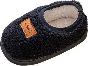 Boys Girls House Warm Slippers Fuzzy Winter Soft Slippers for Kids Fleece Non-Slip Toddler Home Indoor Shoes