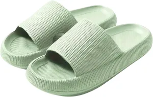 Cloud Slippers Sandals Indoor House Slippers Shower Shoes for Women Men Bathroom Comfort Soft Lightweight Non-Slip Thick Sole Easy to Clean Slipper Foot Pain Relief Beach Shoes with Low Arch Support
