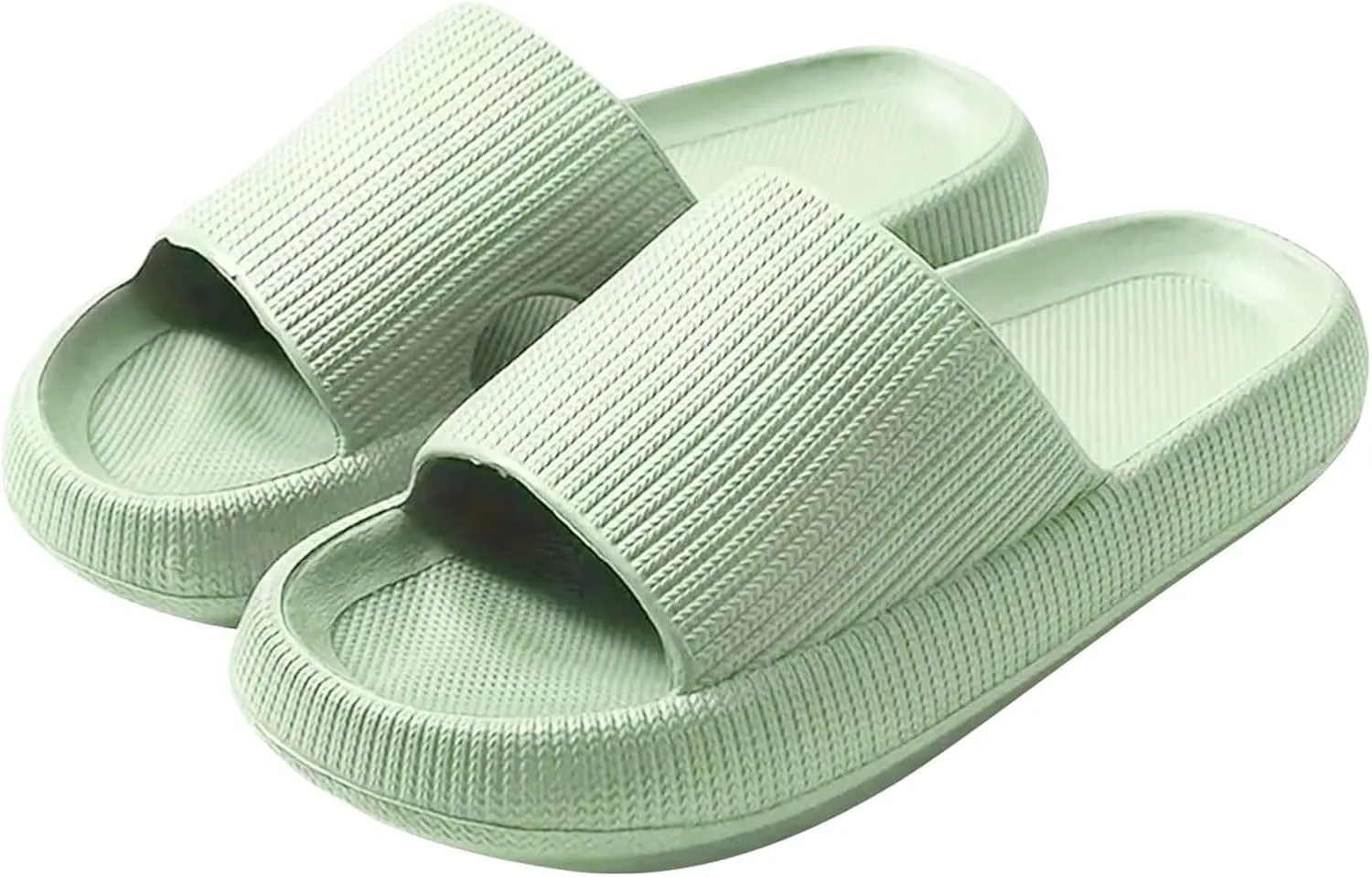 Cloud Slippers Sandals Indoor House Slippers Shower Shoes for Women Men Bathroom Comfort Soft Lightweight Non-Slip Thick Sole Easy to Clean Slipper Foot Pain Relief Beach Shoes with Low Arch Support