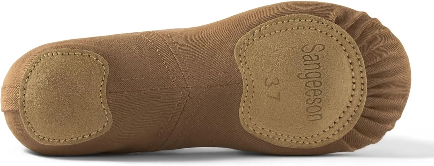 Dance Women's Ballet Shoes Stretch Canvas Dance Slippers Split Sole for Girls/Adult