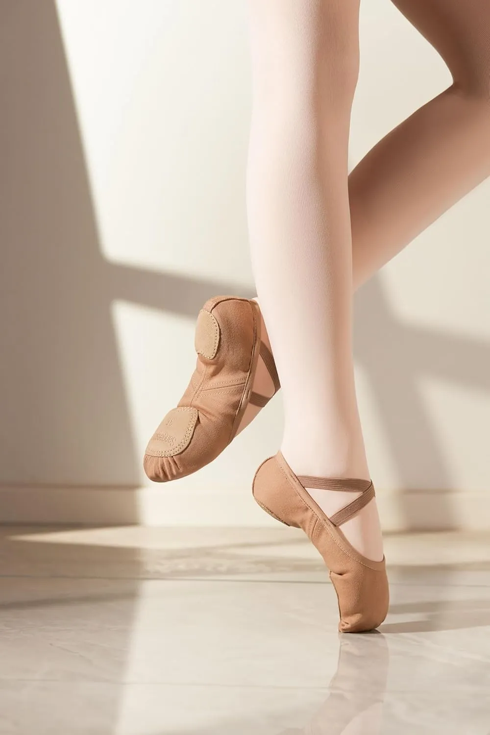 Dance Women's Ballet Shoes Stretch Canvas Dance Slippers Split Sole for Girls/Adult