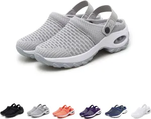 Diabetic Walking Air Cushion Orthopedic Slip-On Shoes,Women Air Cushion Slip-on Orthopedic Walking Shoes with Good Arch Support
