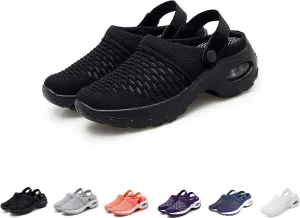 Diabetic Walking Air Cushion Orthopedic Slip-On Shoes,Women Air Cushion Slip-on Orthopedic Walking Shoes with Good Arch Support