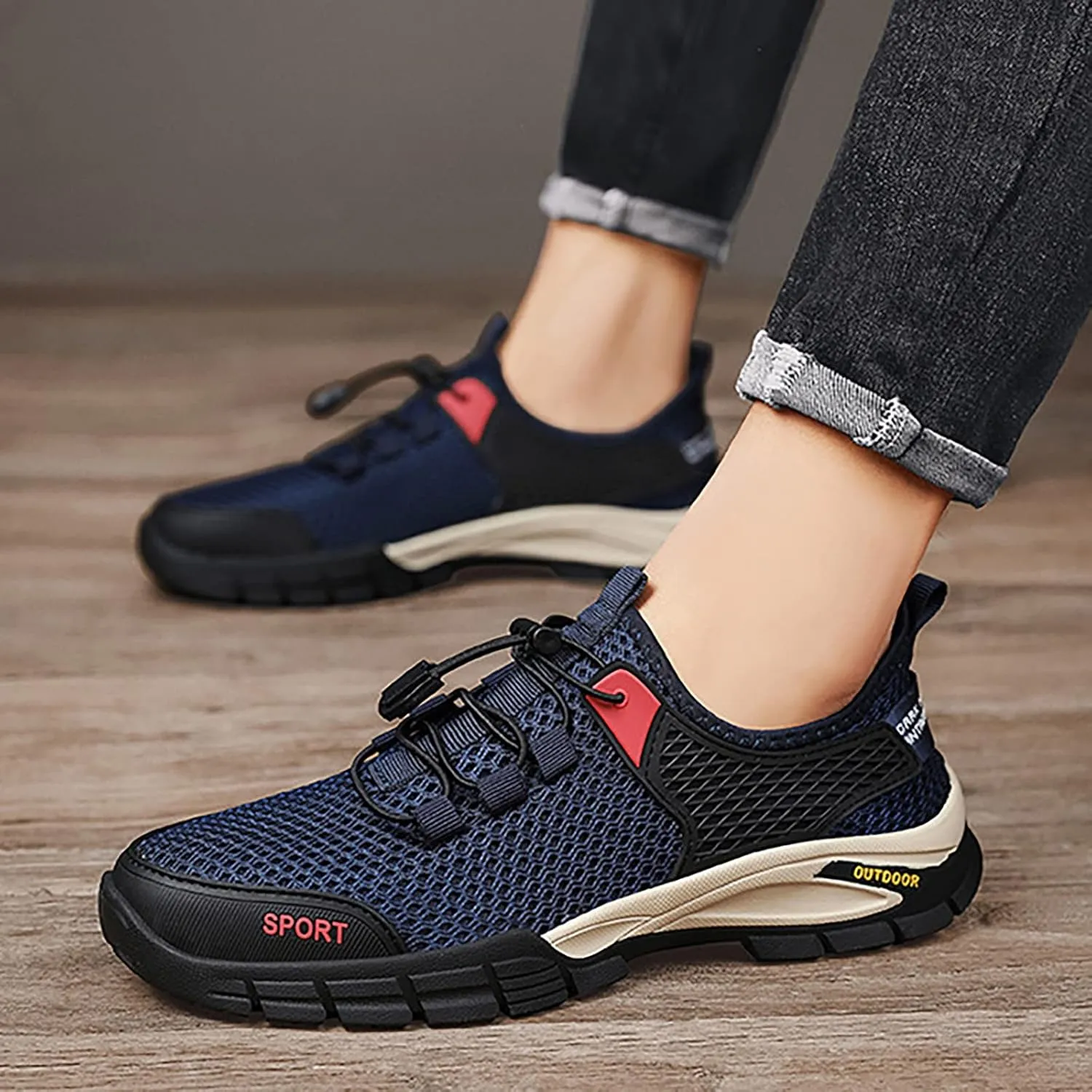 Fashion Sport Shoes for Men Lightweight Breathable Walking Shoe Gym Tennis Fashion Lightweight Sneakers for Men