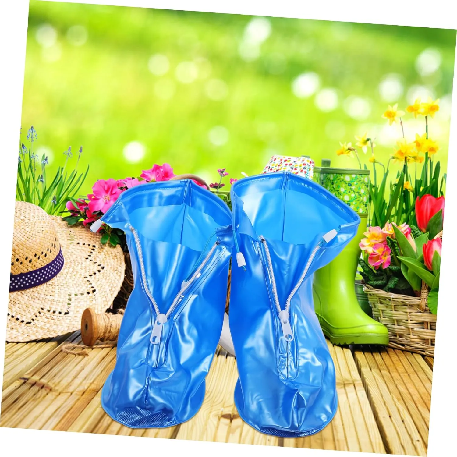 Gatuida Waterproof Rain Boot Overshoes for Women Men Boys and Girls Reusable Shoe Covers for Sports Hiking Cycling Shoes Covers Rain Protector (size 40-41)