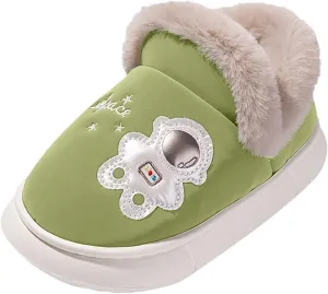 Girls Boys Slippers Warm House Slippers for Toddler Lined Winter Indoor Shoes Toddler Daycare Slippers Boys