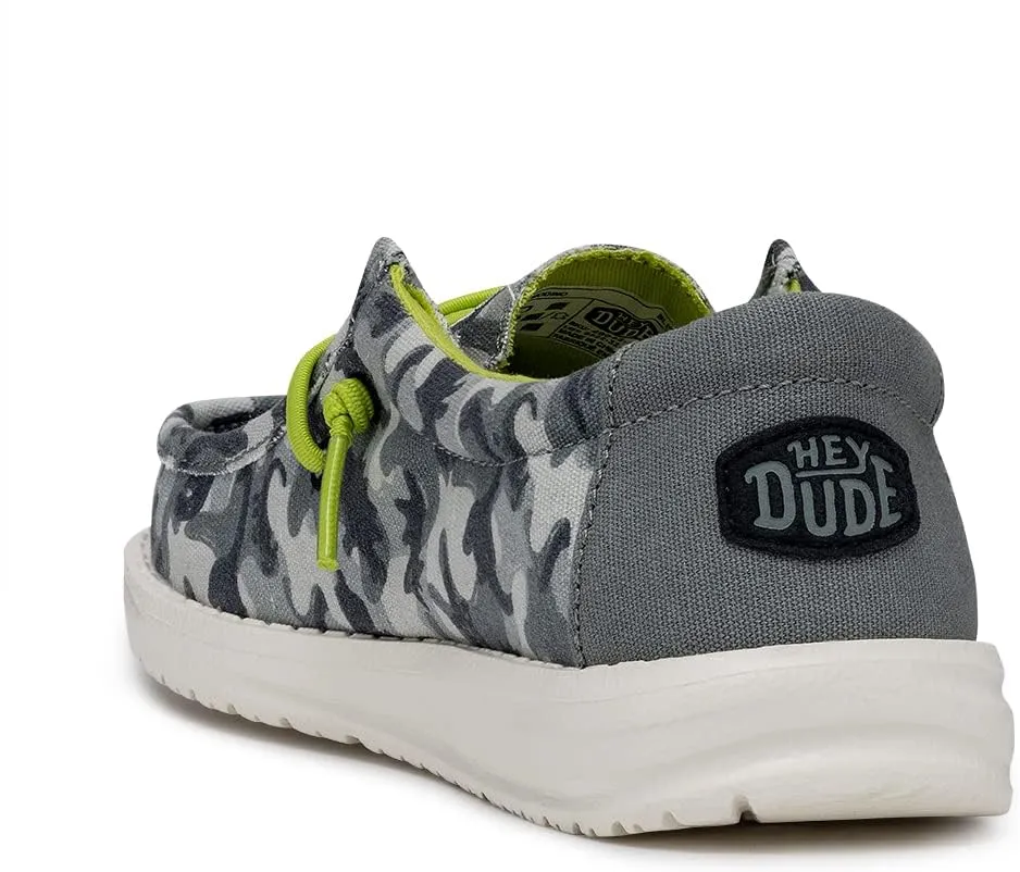 Hey Dude? Wally Camodino Kid Shoes ?C Unisex ?C Ultralight Design ?C Cotton Canvas Upper ?C Cotton Lining
