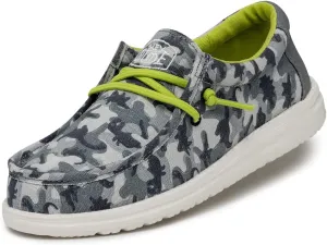 Hey Dude? Wally Camodino Kid Shoes ?C Unisex ?C Ultralight Design ?C Cotton Canvas Upper ?C Cotton Lining