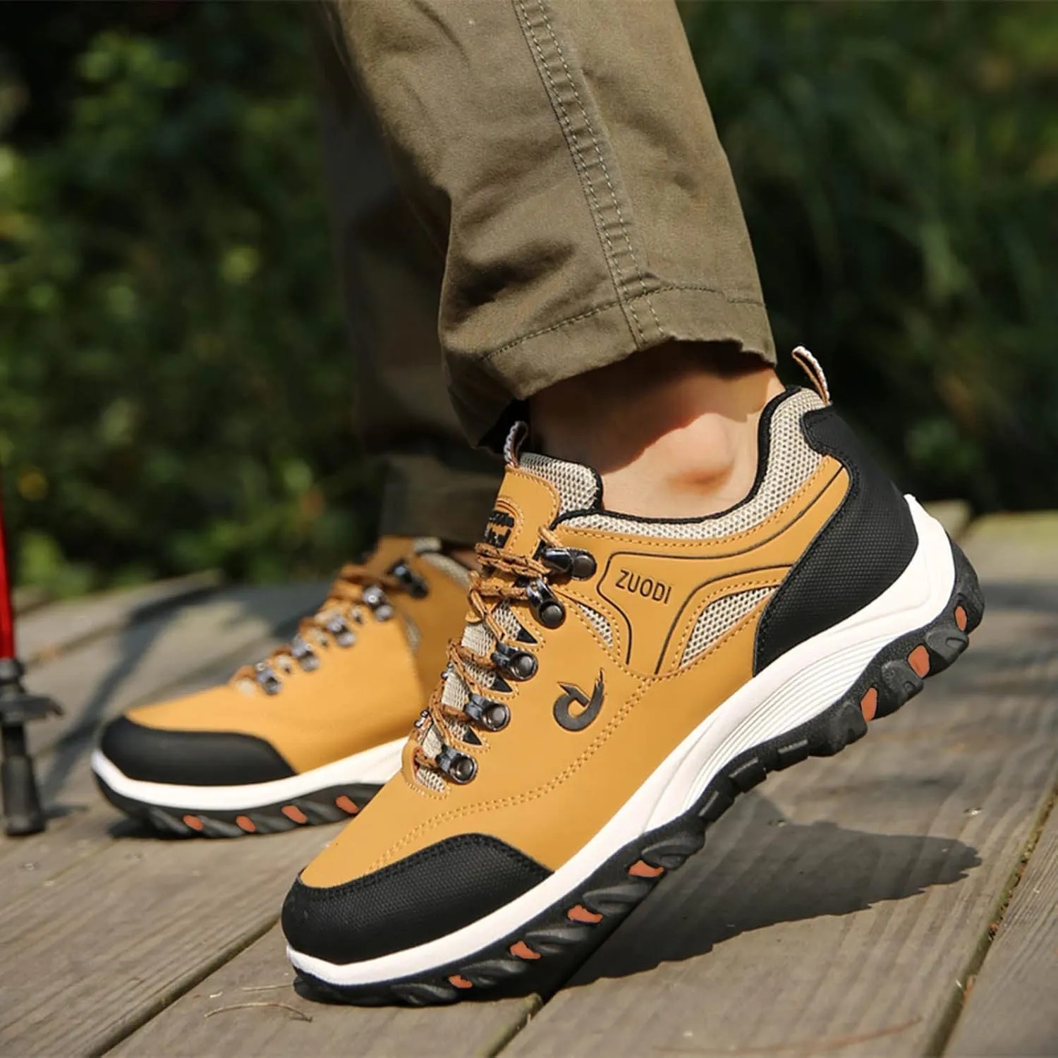 Hiking Shoes for Men Lightweight Walking Shoes Outdoor Trailing Sneakers Non-Slip Sneakers Hiking Walking Shoes
