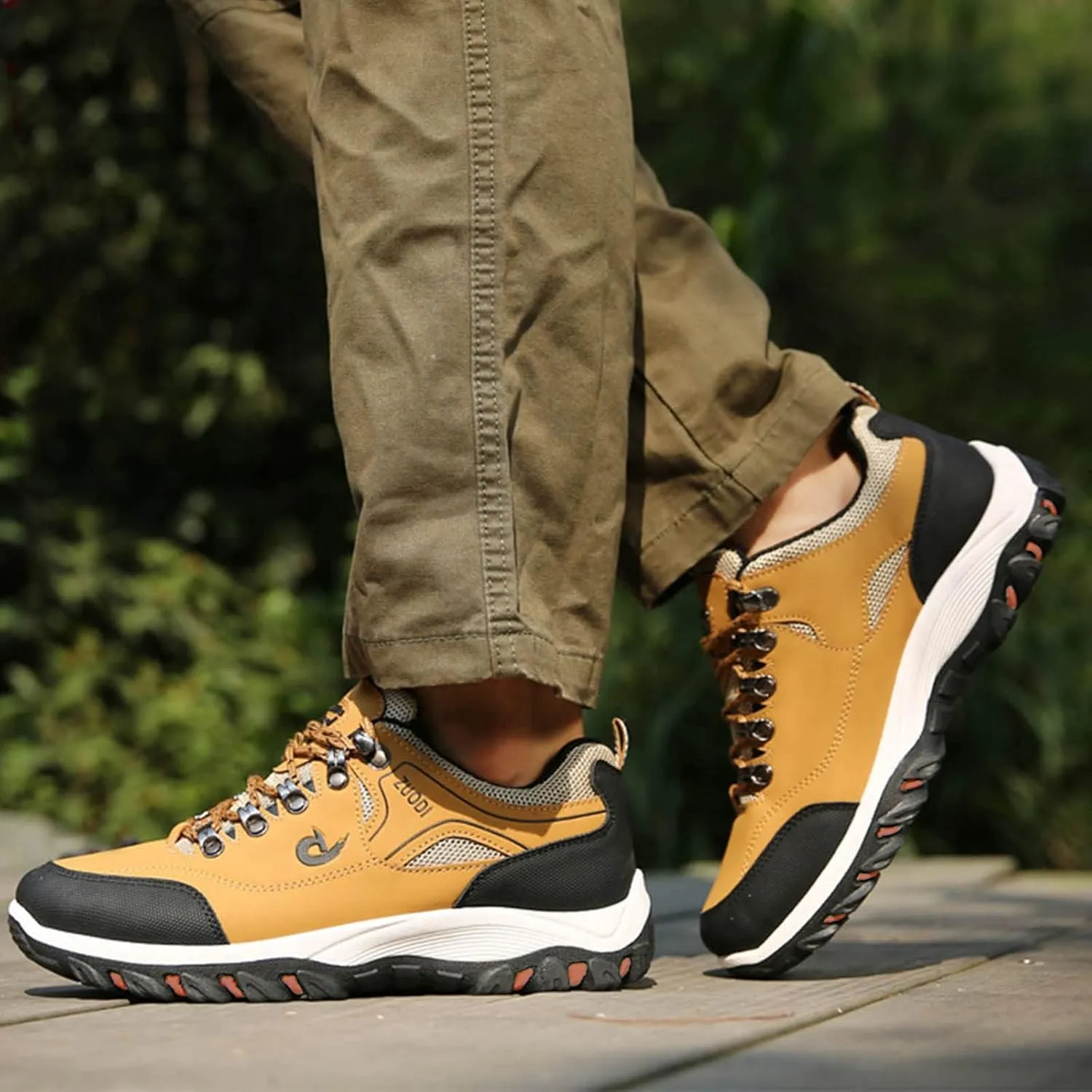 Hiking Shoes for Men Lightweight Walking Shoes Outdoor Trailing Sneakers Non-Slip Sneakers Hiking Walking Shoes