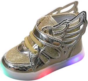 IWIHMIV Toddler Running Shoes Girls Led Light Walking Shoes for Boys Tennis Running Girls Casual Comfortable Shoes