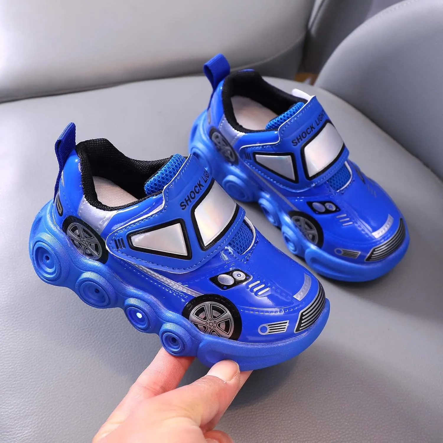IWIHMIV Waterproof Tennis Shoes for Boys Girls Non Slip Light Up Sports Athletic Shoes Casual Running Shoes