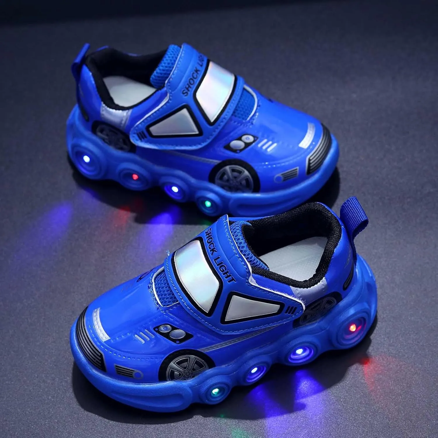 IWIHMIV Waterproof Tennis Shoes for Boys Girls Non Slip Light Up Sports Athletic Shoes Casual Running Shoes
