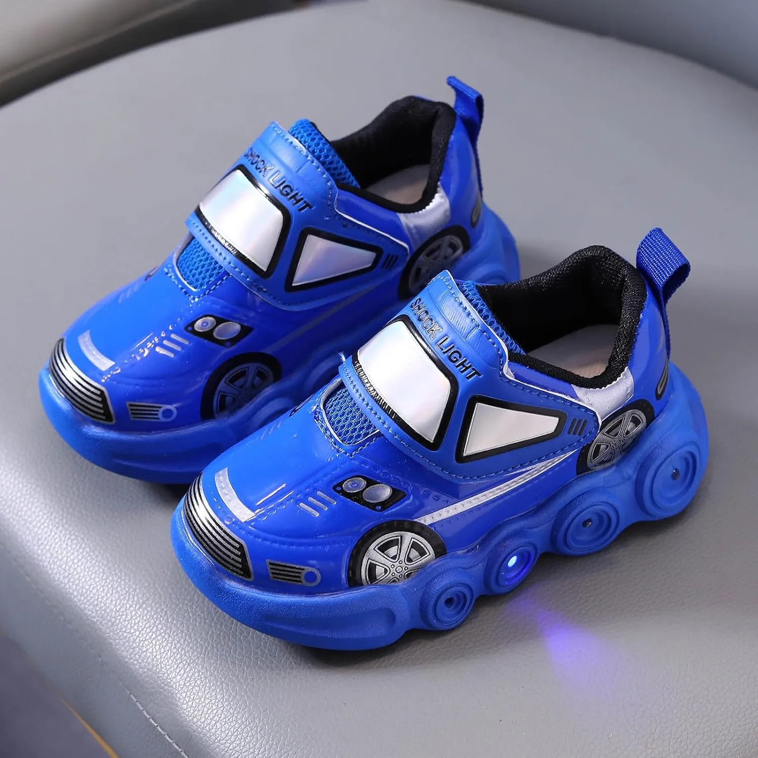IWIHMIV Waterproof Tennis Shoes for Boys Girls Non Slip Light Up Sports Athletic Shoes Casual Running Shoes