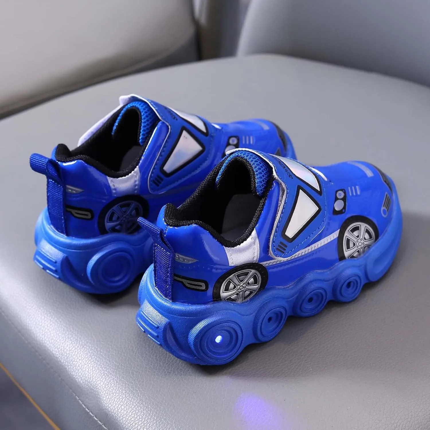 IWIHMIV Waterproof Tennis Shoes for Boys Girls Non Slip Light Up Sports Athletic Shoes Casual Running Shoes