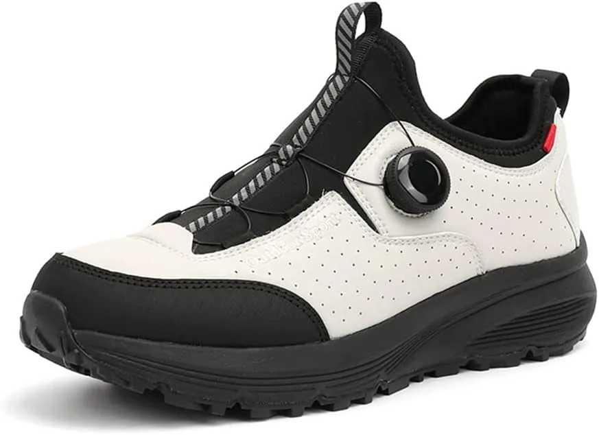 JITUUE Men's Waterproof Hiking Shoes Leather Low-Top Hiking Shoes for Outdoor Trailing Trekking Camping Walking Sneakers