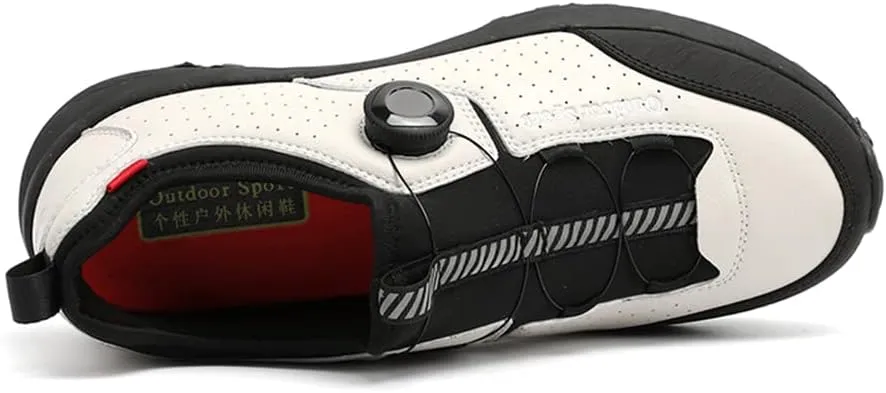 JITUUE Men's Waterproof Hiking Shoes Leather Low-Top Hiking Shoes for Outdoor Trailing Trekking Camping Walking Sneakers