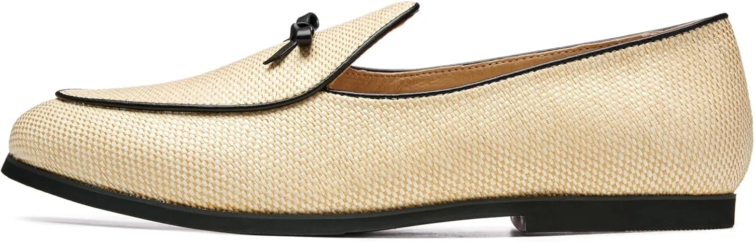 Journey West Men's Vintage Loafers for Men Belgian Loafers Slip-on Loafer Penny Loafer Casual Loafers