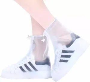 Kerio Rain Shoes Cover, Cycling Shoes Protectors with Waterproof Zipper and Drawstring, Reusable Rain Snow Boots Overshoes for Women and Men