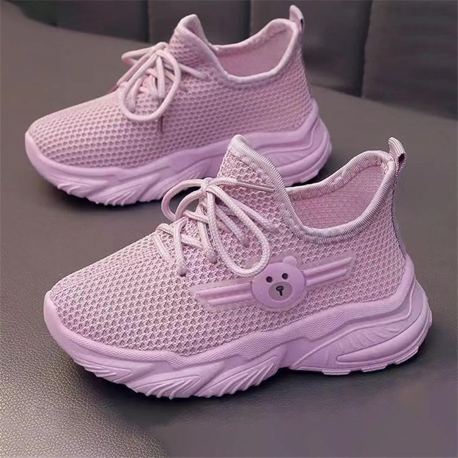 Kids Cozy Tennis Running Shoes Lightweight Slip On Sneakers Casual Sports Workout Shoes Running Walking Flat Shoes
