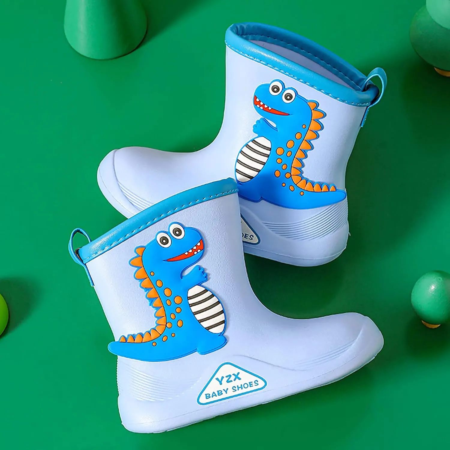 Kid's Fashion Rain Boots Elementary School Students ?aterproof ?rocodile Prints Non-slip Rain Snow Shoes