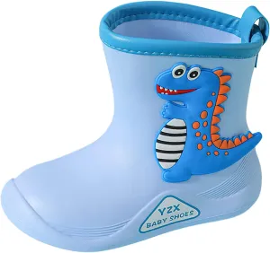 Kid's Fashion Rain Boots Elementary School Students ?aterproof ?rocodile Prints Non-slip Rain Snow Shoes
