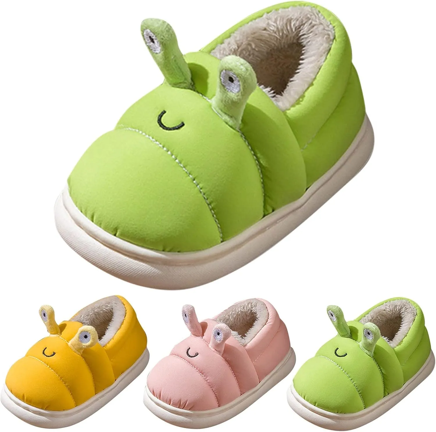 Kids Slippers Non Slip Fashion Autumn And Winter Boys And Girls Slippers Flat Bottom Lightweight Short Plush Warm 4 1