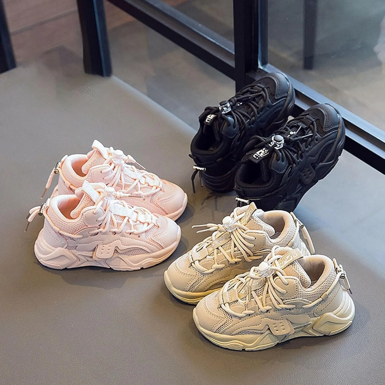 Kids Sneakers Boys Girls Running Tennis Shoes Athletic Sports Casual Mesh Personalized Lace Up Fashion Shoes