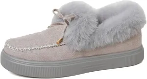 Ladmiple Winter Boots For Women 2024 Fashion Snow Warm Ankle Booties Comfortable Slip On Fur Lined Walking Winter Shoes