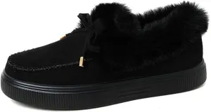 Ladmiple Womens Snow Boots Warm Ankle Booties Comfortable Lace Up Outdoor Fur Lined Walking Winter Shoes Combat Boots
