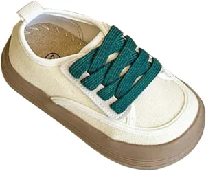 Little Kid Big Kid Boy and Girl Slip On Sneakers Sneakers Shoes Canvas Sneaker Toddler Shoes Boys Ballet Shoes (Beige, 6.5 Infant)