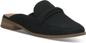 Lucky Brand Womens Linox Solid Nubuck Loafers Black 8.5 Medium (B,M)
