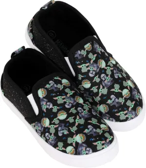 Mandalorian and Grogu Printed Toddler Slip On Shoe