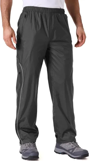 Men Waterproof Rain Pants Windproof Hiking Pants for Outdoor Fishing Bikng Golf Motorcycle Cycling Bushwalking Rowing